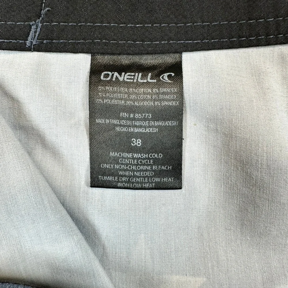 O'Neill Board Shorts Mens 38 Red Blue Stars Patriotic Hyperfreak Stretch Trunks